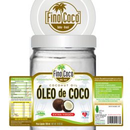 Rótulo do Óleo de Coco da Fino Coco